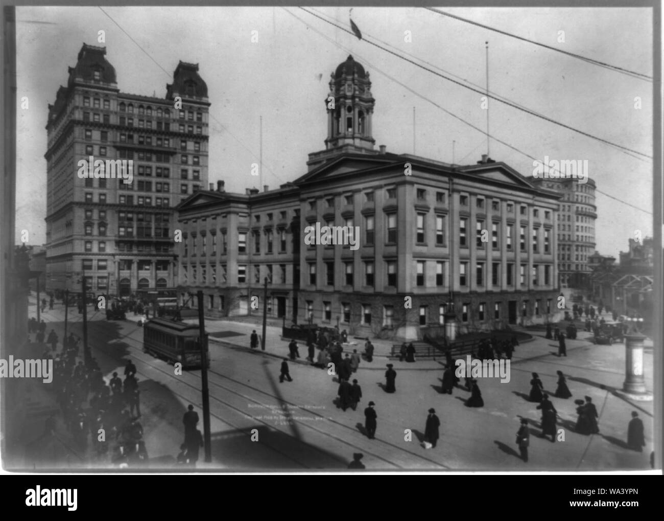 La mairie et l'entrée du métro, Brooklyn Banque D'Images