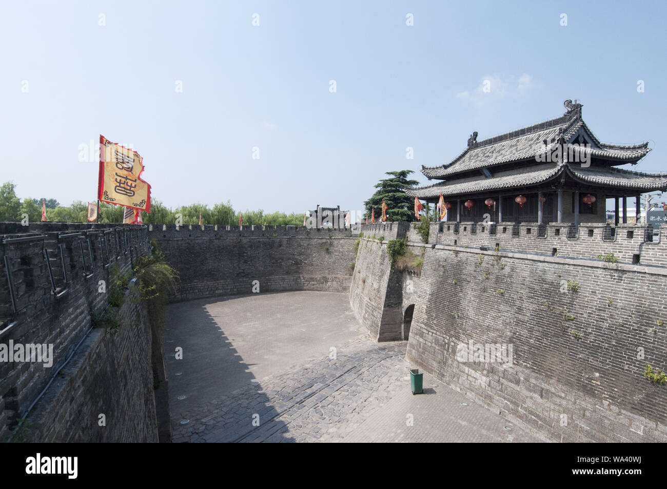 La dynastie song interne de la Chine dans la plus ancienne ville bien conservée, shou dans le comté de mur ancien mur de la ville de l'Anhui Banque D'Images