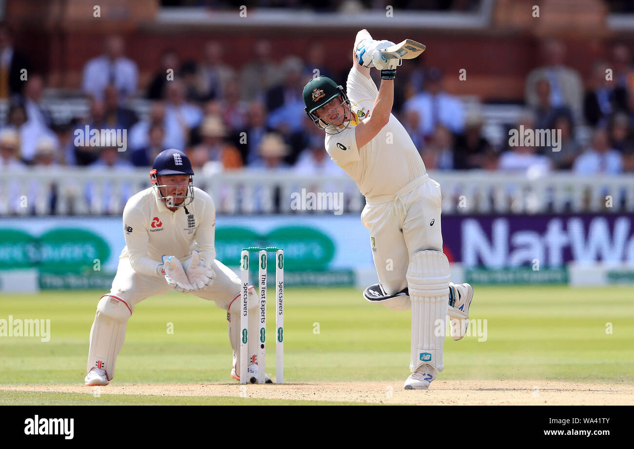 Steve Smith de l'Australie pendant quatre jours au bâton des cendres test match à Lord's, Londres. Banque D'Images