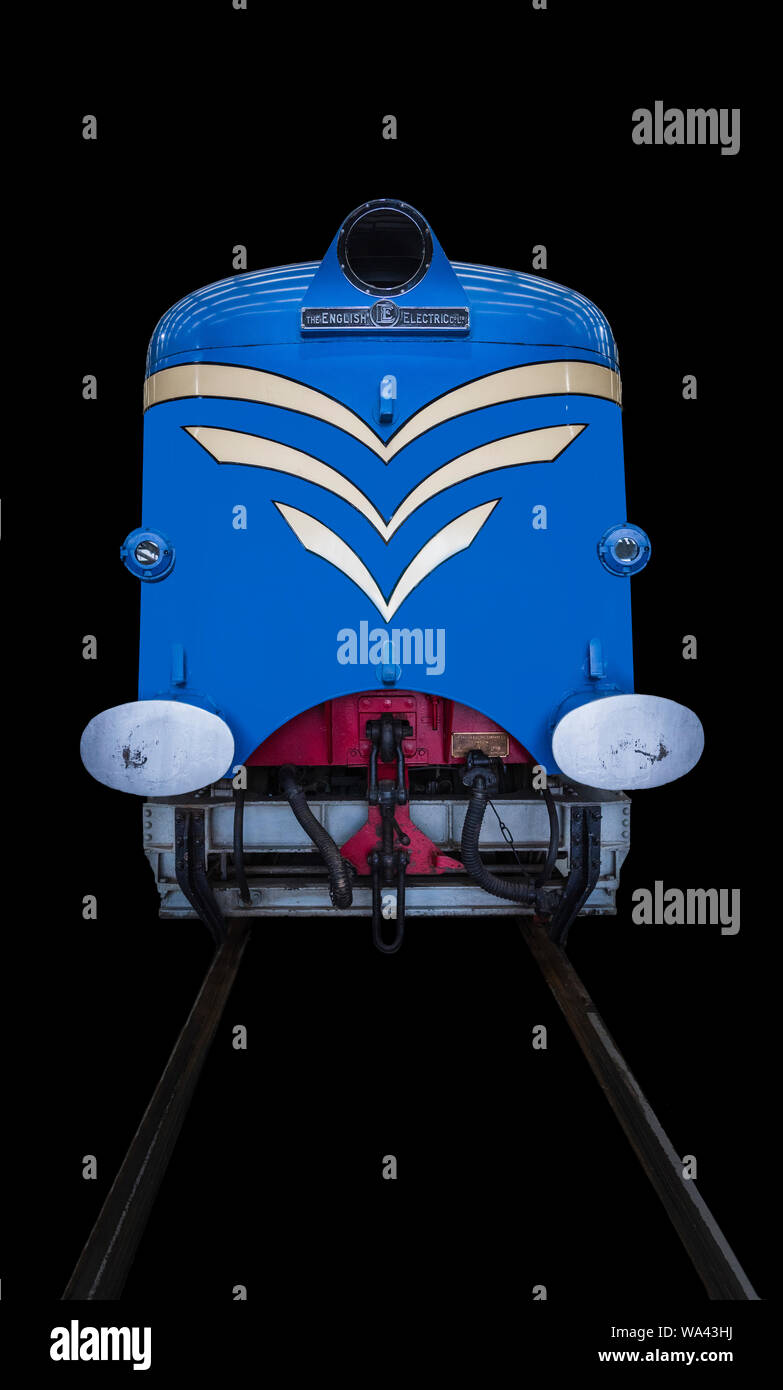 English Electric DP1 ou Deltic, locomotive diesel ce moteur ferroviaire est actuellement exposé au Musée National du chemin de fer de la locomotion à Shildon Banque D'Images