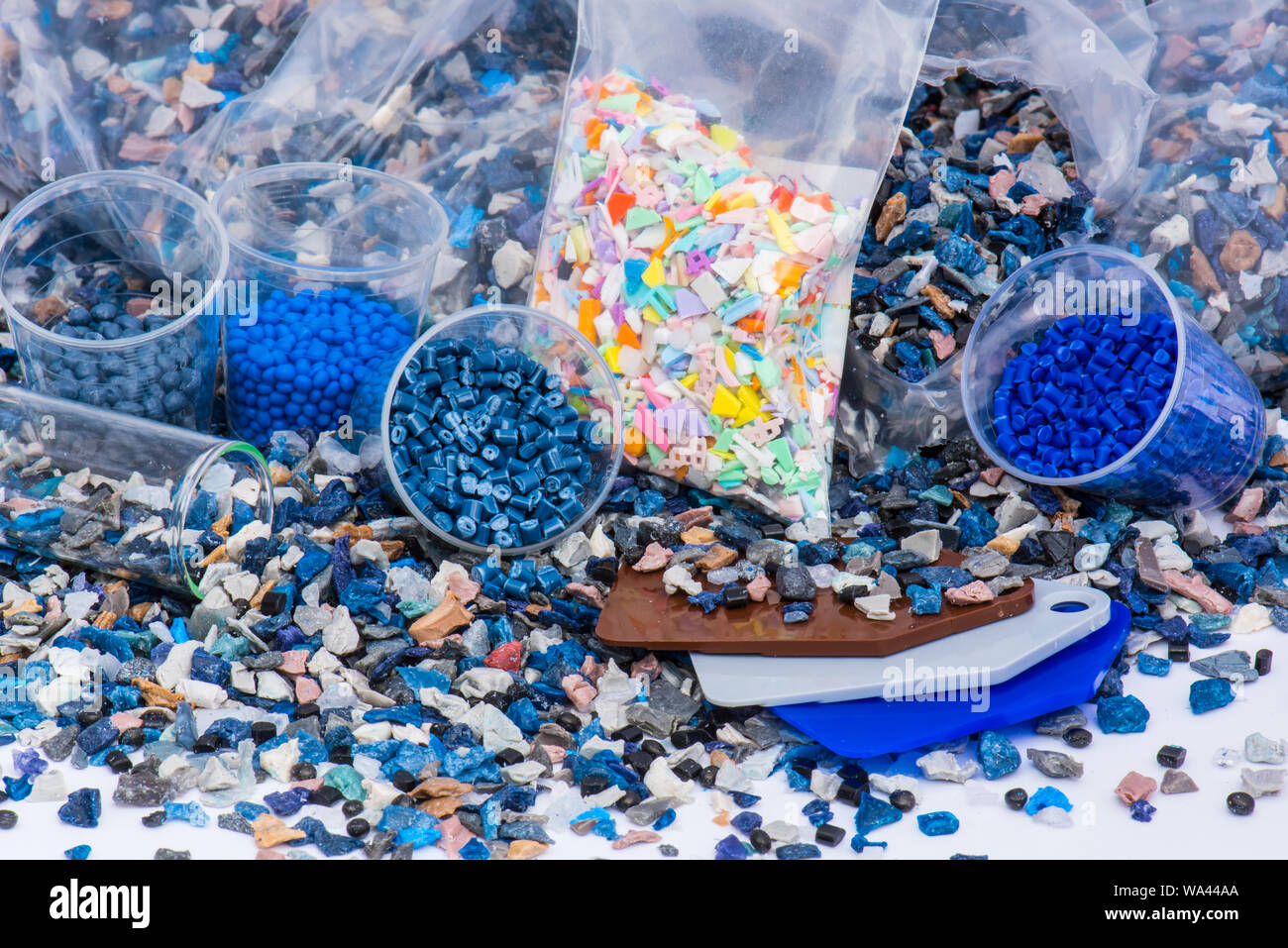 Matériau polymère plastique usiné faite de pièces in lab Banque D'Images
