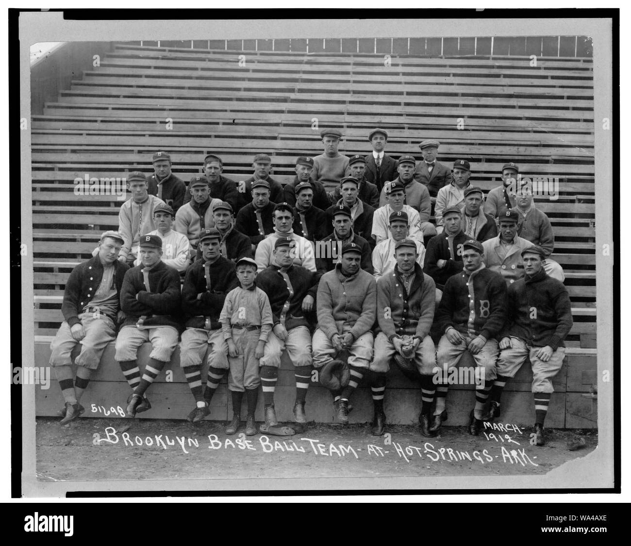 L'équipe de baseball de Brooklyn à Hot Springs, Ark., Mars, 1912 Banque D'Images