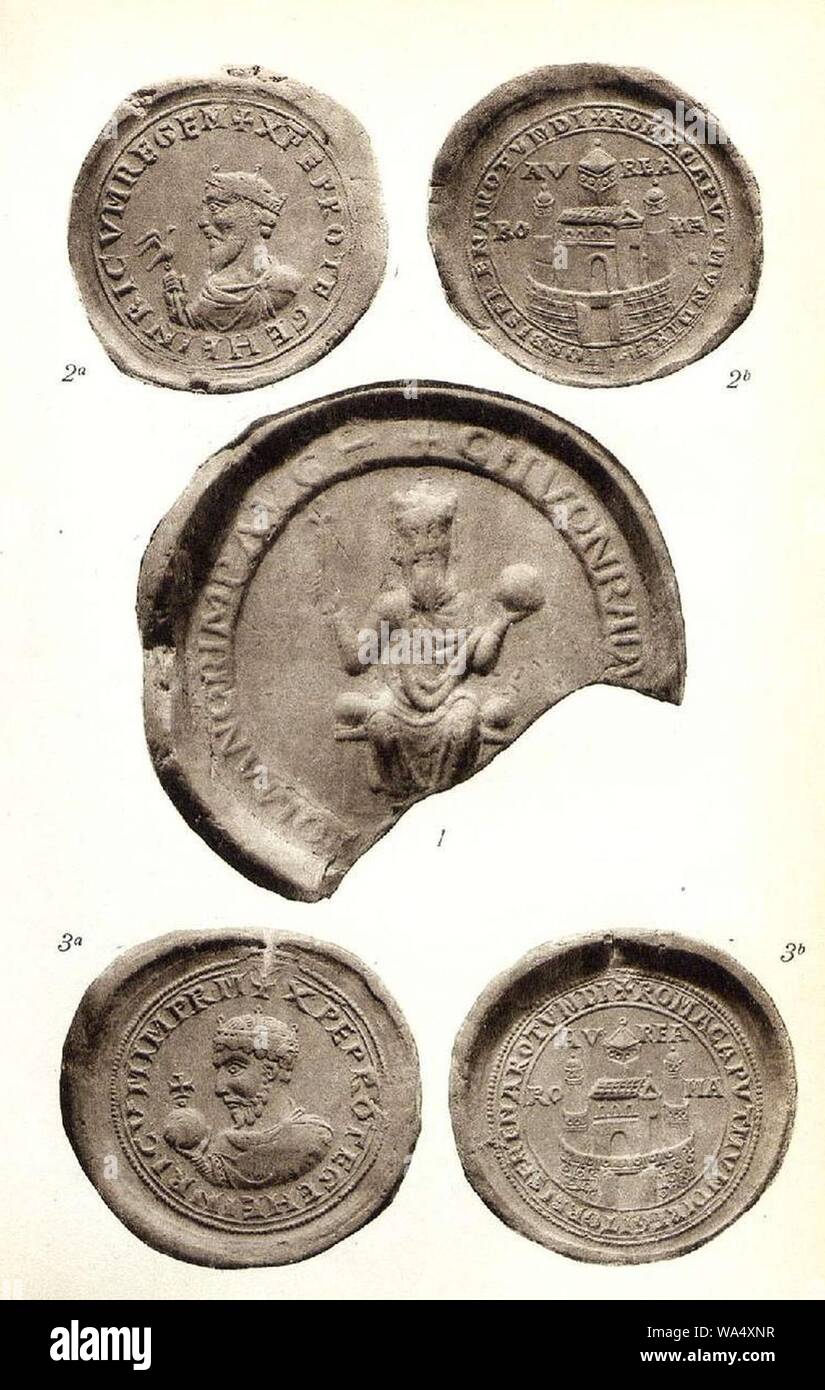 Die Siegel der deutschen Kaiser und Könige (Rezension Tafel). Banque D'Images