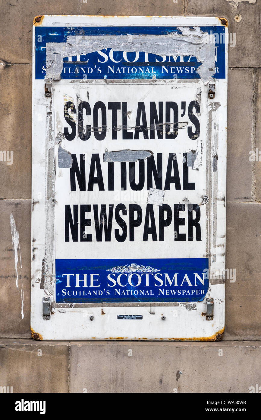 Billboard.pour l'Écossais, fondée en 1817, tous les jours matin Scottish National Journal publié à Édimbourg, en Écosse, d'influence largement Banque D'Images