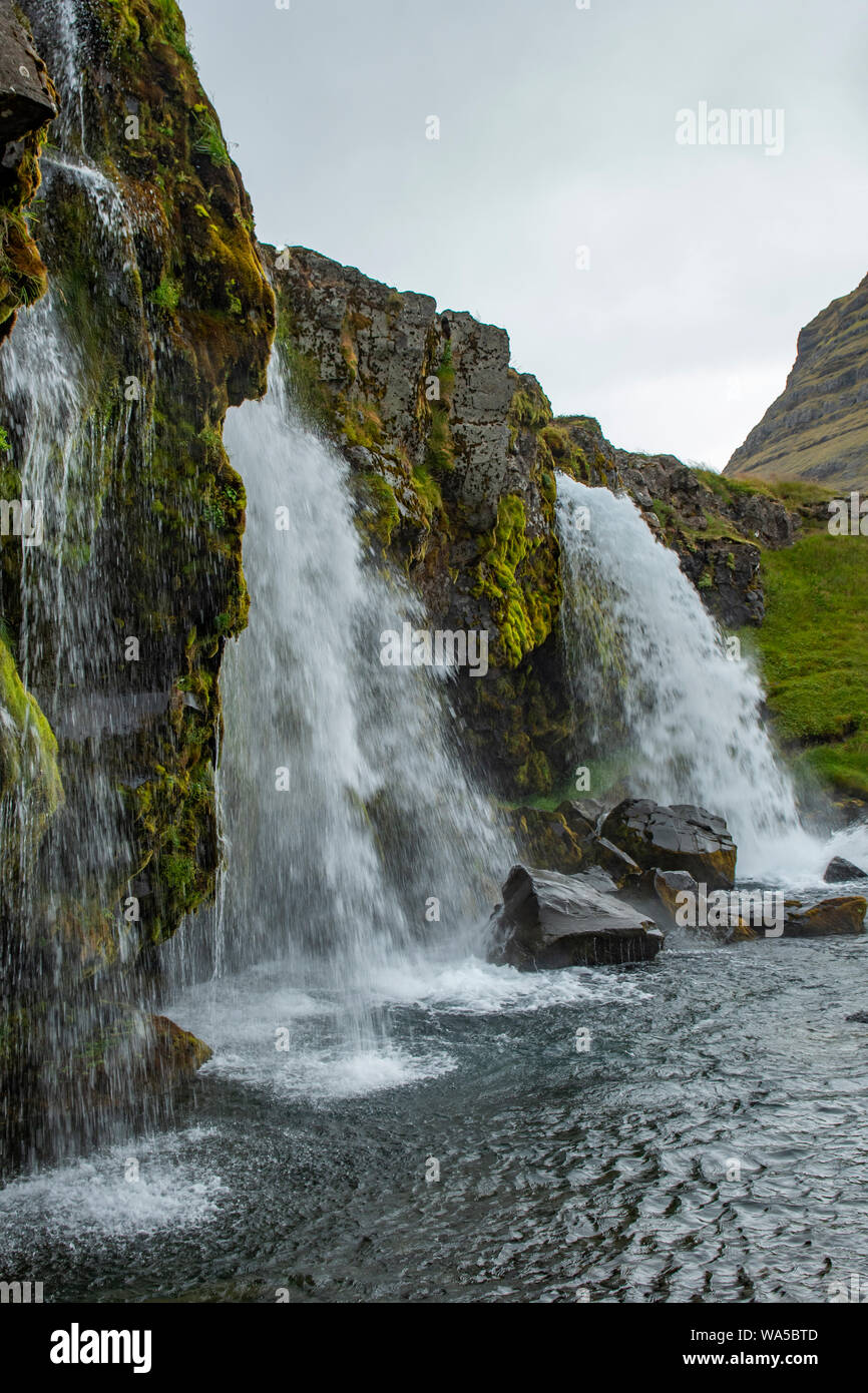 Kirkjufellfoss, Grundarfjordur, Islande Banque D'Images