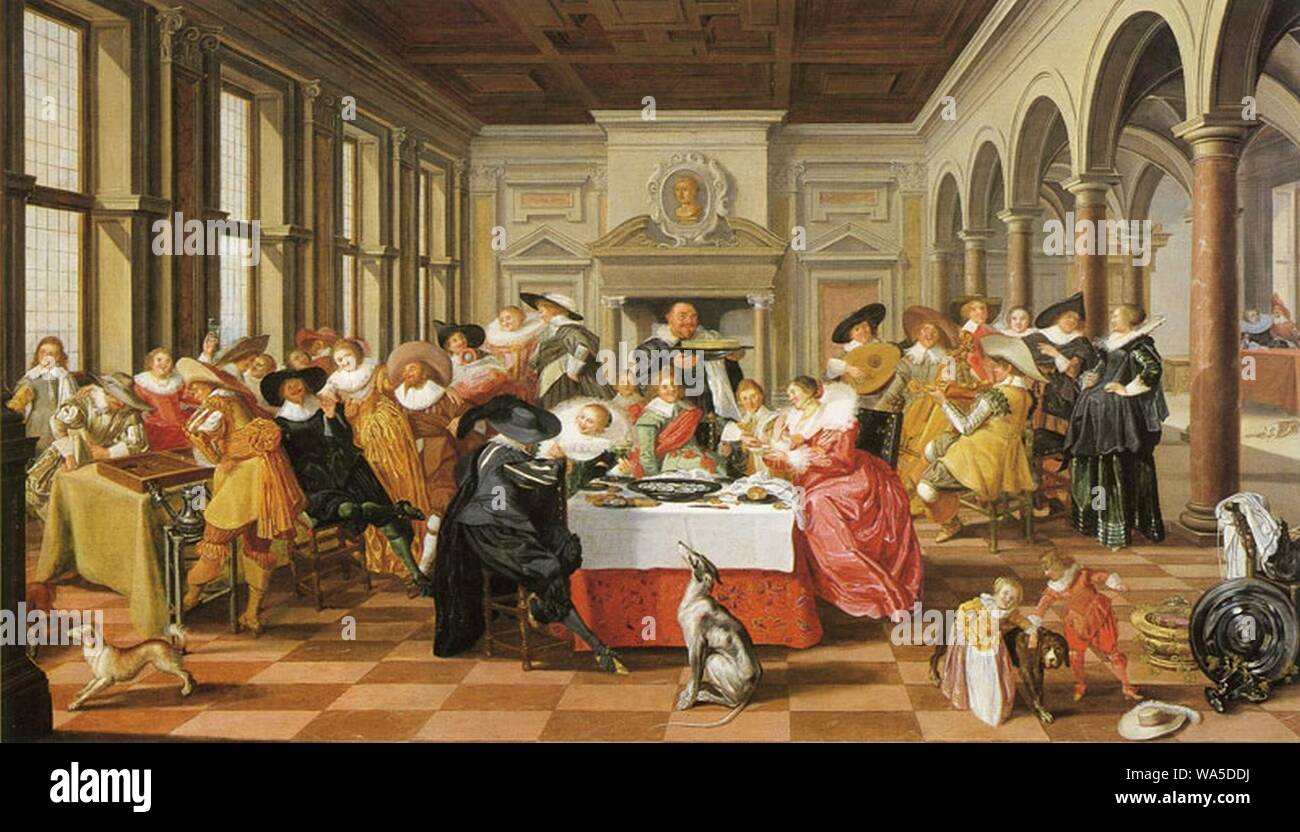 Dirck Hals et Dirck van Delen Bartholomeus van Bassen ou - Merry Company dans un Palace 6811. Banque D'Images