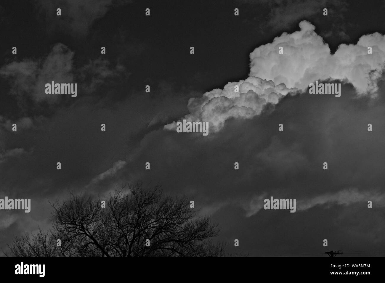 Nuages d'orage sur l'alimentation du Canyon, Texas. Banque D'Images