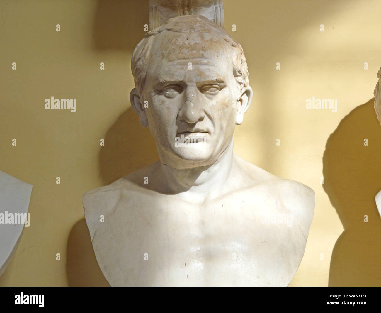 Cité du Vatican - 5 avril, 2016 : Buste de Cicéron dans les Musées du Vatican. Banque D'Images