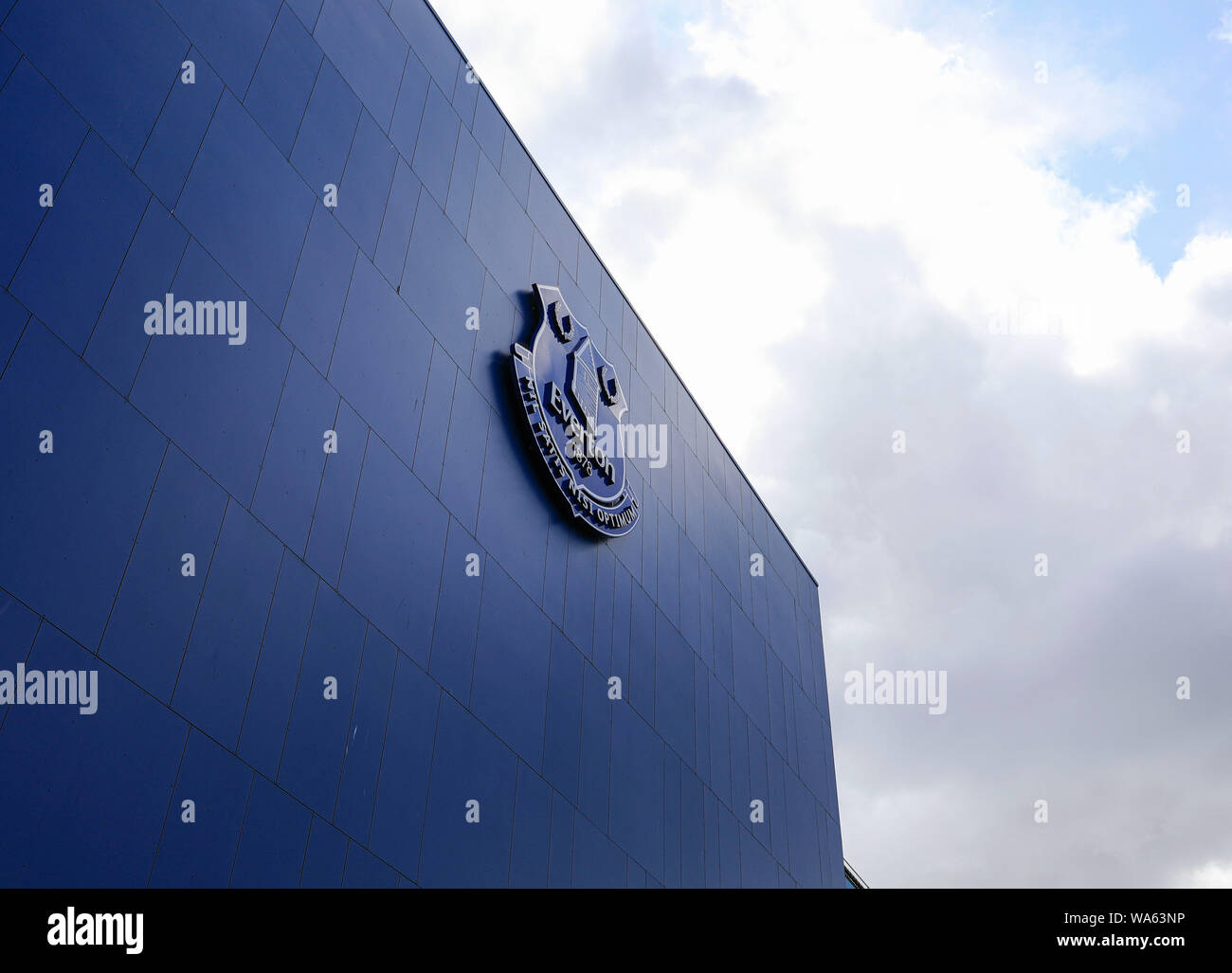 17 août 2019, Goodison Park, Liverpool, Angleterre ; football Premier League, Everton vs Watford : l'extérieur de la crête d'Everton Goodison Park Crédit : Conor Molloy/News Images images Ligue de football anglais sont soumis à licence DataCo Banque D'Images