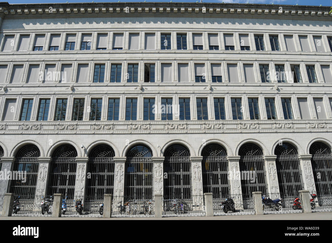 Zürich City : la Banque nationale suisse Bâtiment à Bürkliplatz Banque D'Images