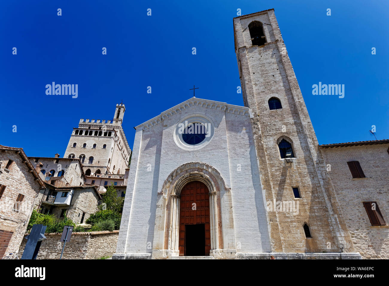 Chiesa di San Giovanni Battista, Gubbio, Ombrie, Italie Banque D'Images