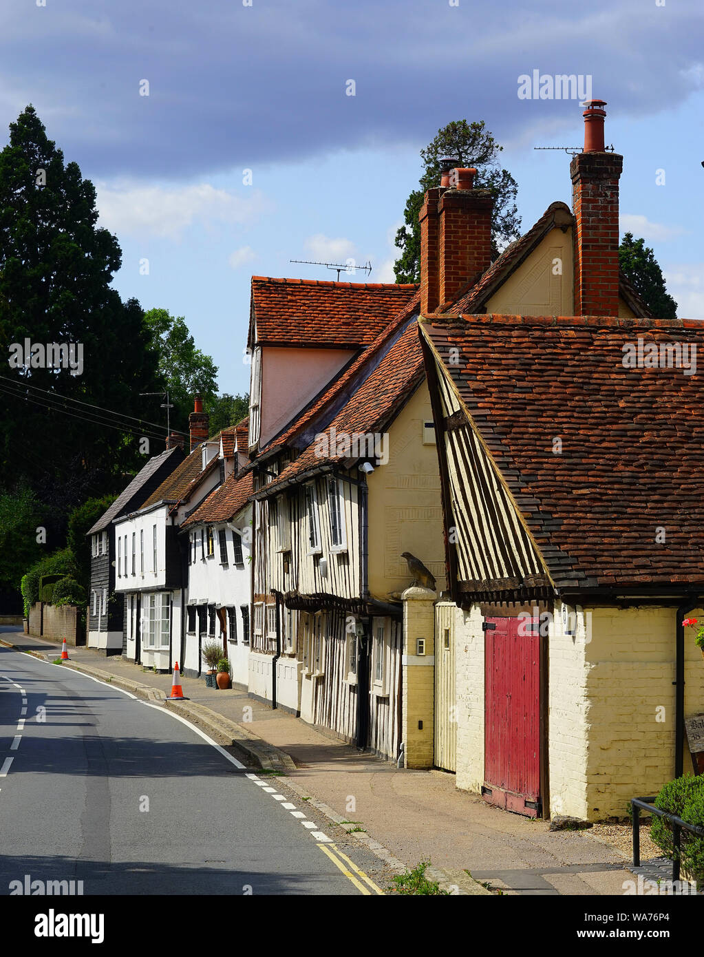 Vieilles maisons à Manuden attrayants, Essex Banque D'Images