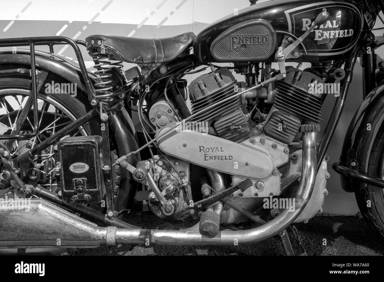 Royal Enfield Bullet 350 - 1930 British Motor cycle. Banque D'Images