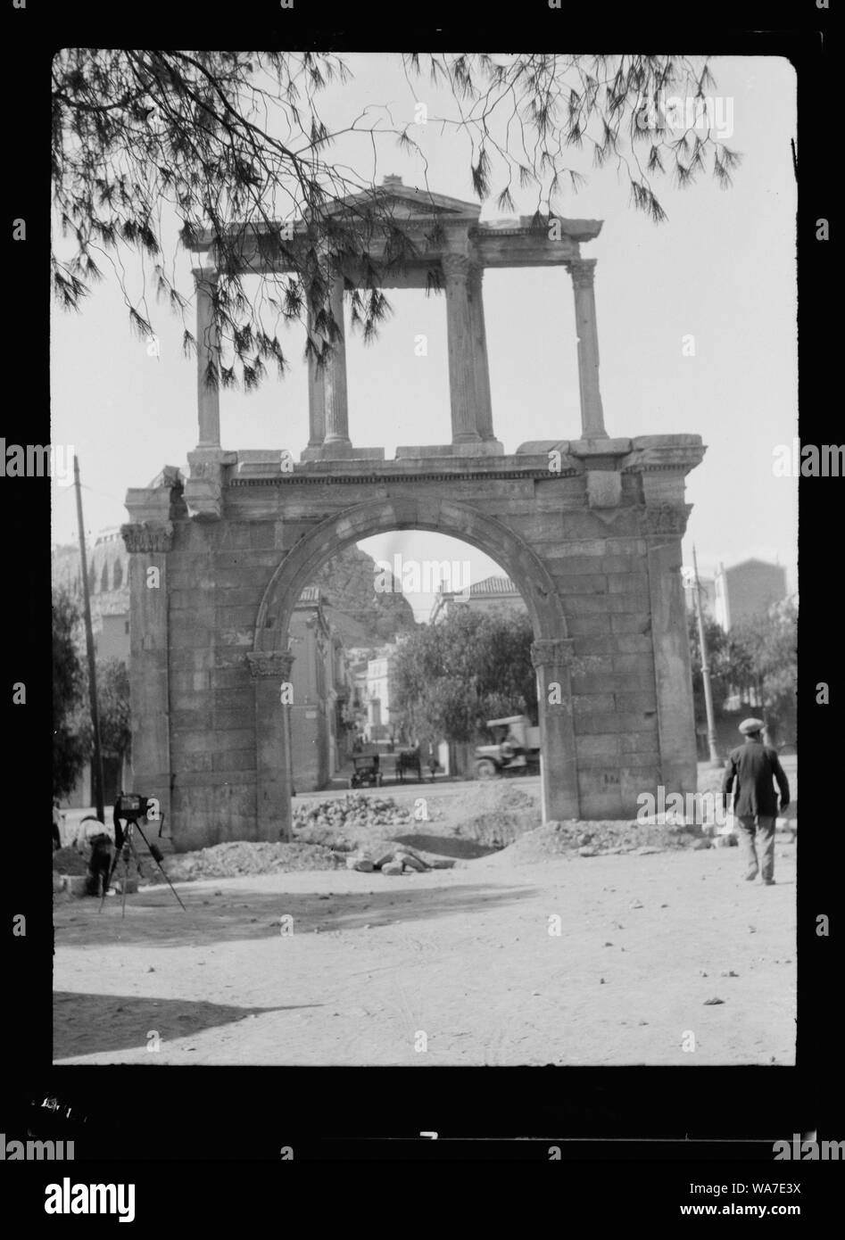 Athènes. Arc d'Hadrien Banque D'Images