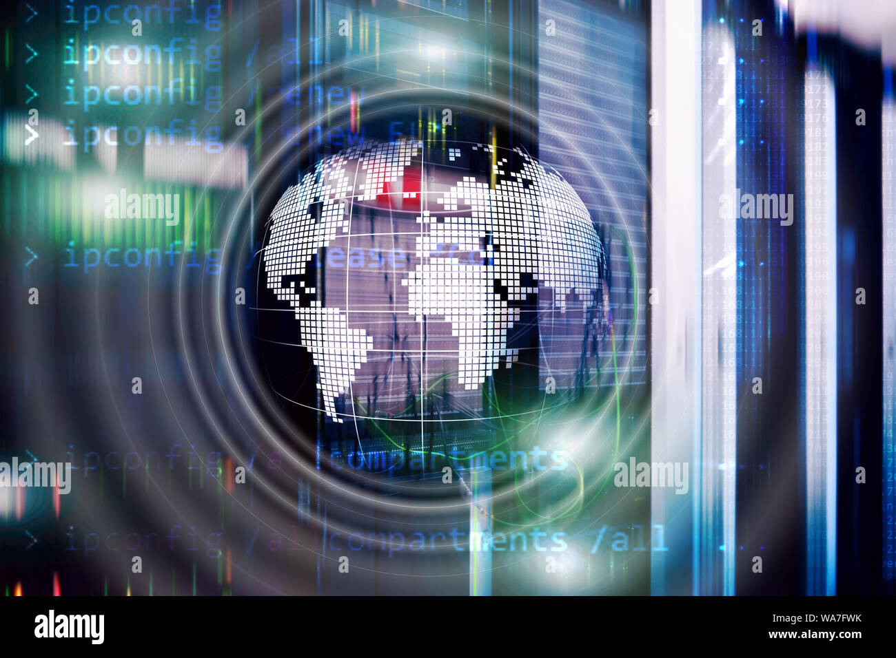 La planète Terre Globe hologramme Global Communication World La planète Terre Globe hologramme Global Communication World