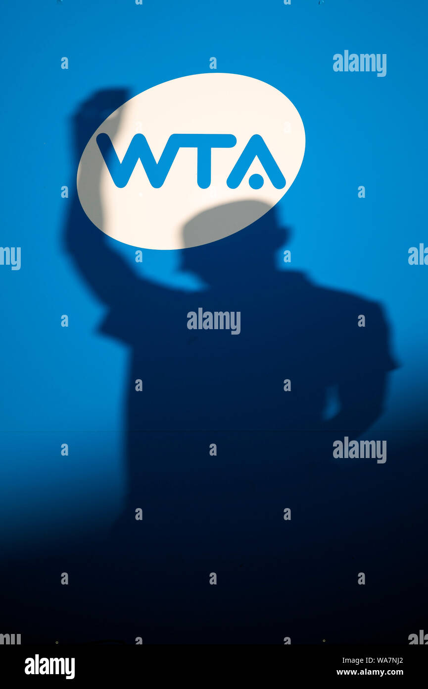 Ball boy shadow - 2015 International Aegon, Eastbourne, Angleterre, Ball boy offrant une balle de tennis pour le joueur. Mardi, 23 juin, 2015 - Le Devonshire Park, E Banque D'Images