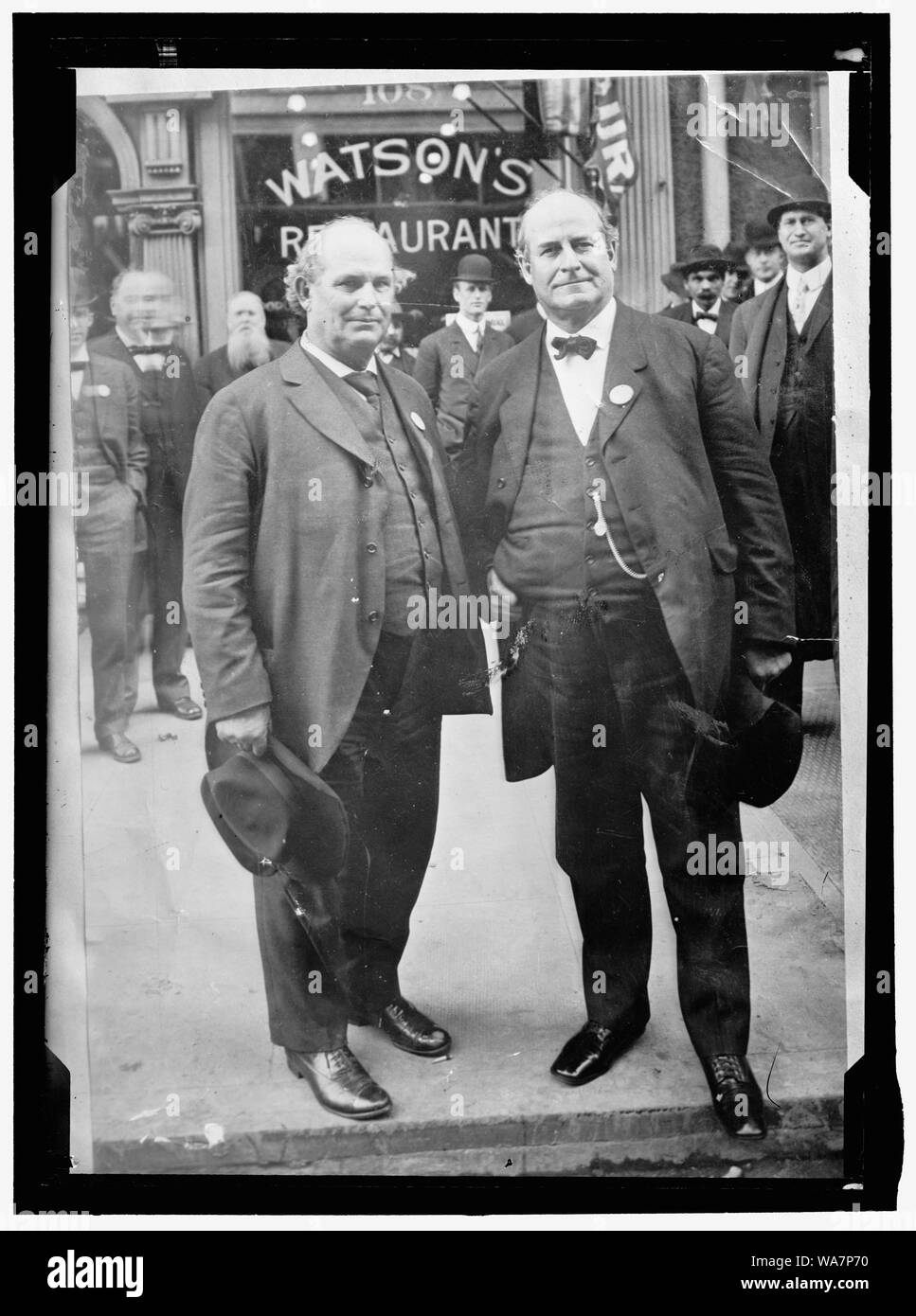 WILLIAM JENNINGS BRYAN,. BRYAN AVEC SON DOUBLE SEC. Banque D'Images