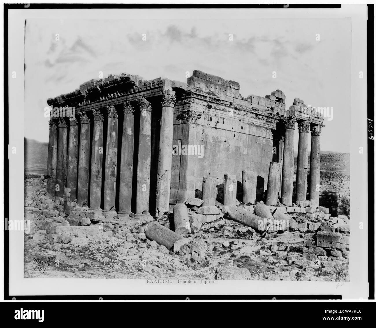 Baalbec. Temple de Jupiter / P. Bergheim. Banque D'Images
