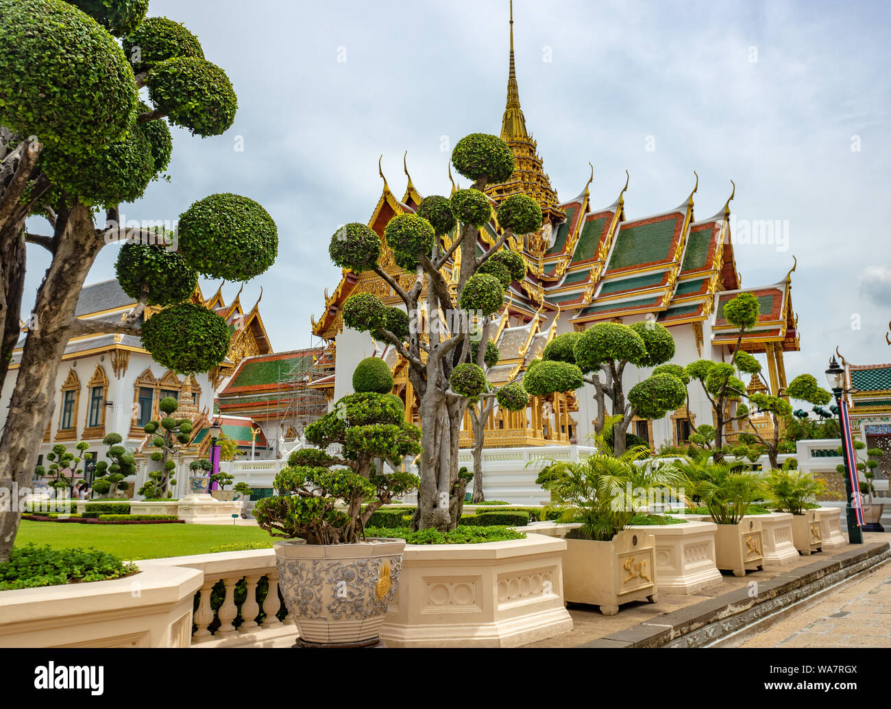 Buidling De Wat Phra Kaew, Grand Palais, Bangkok (Krung Thep), Thaïlande, Asie. Temple du Bouddha d'Émeraude est le temple bouddhiste le plus important Banque D'Images