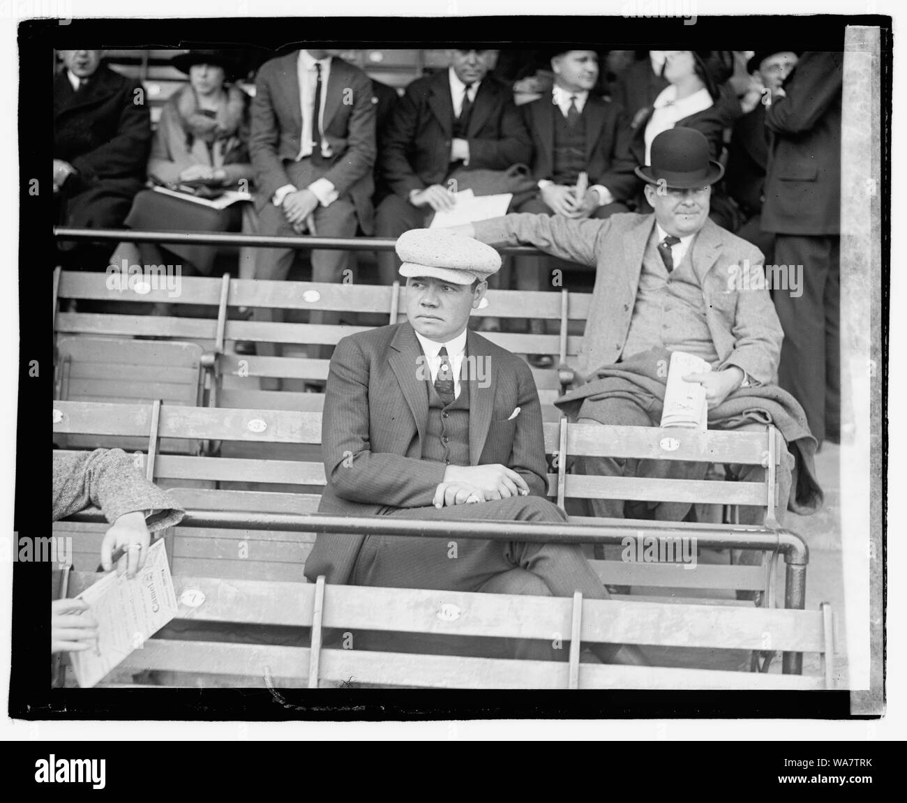 Babe Ruth ; Anglais : Babe Ruth, [dans les peuplements de la journée d'ouverture, 1922] Banque D'Images