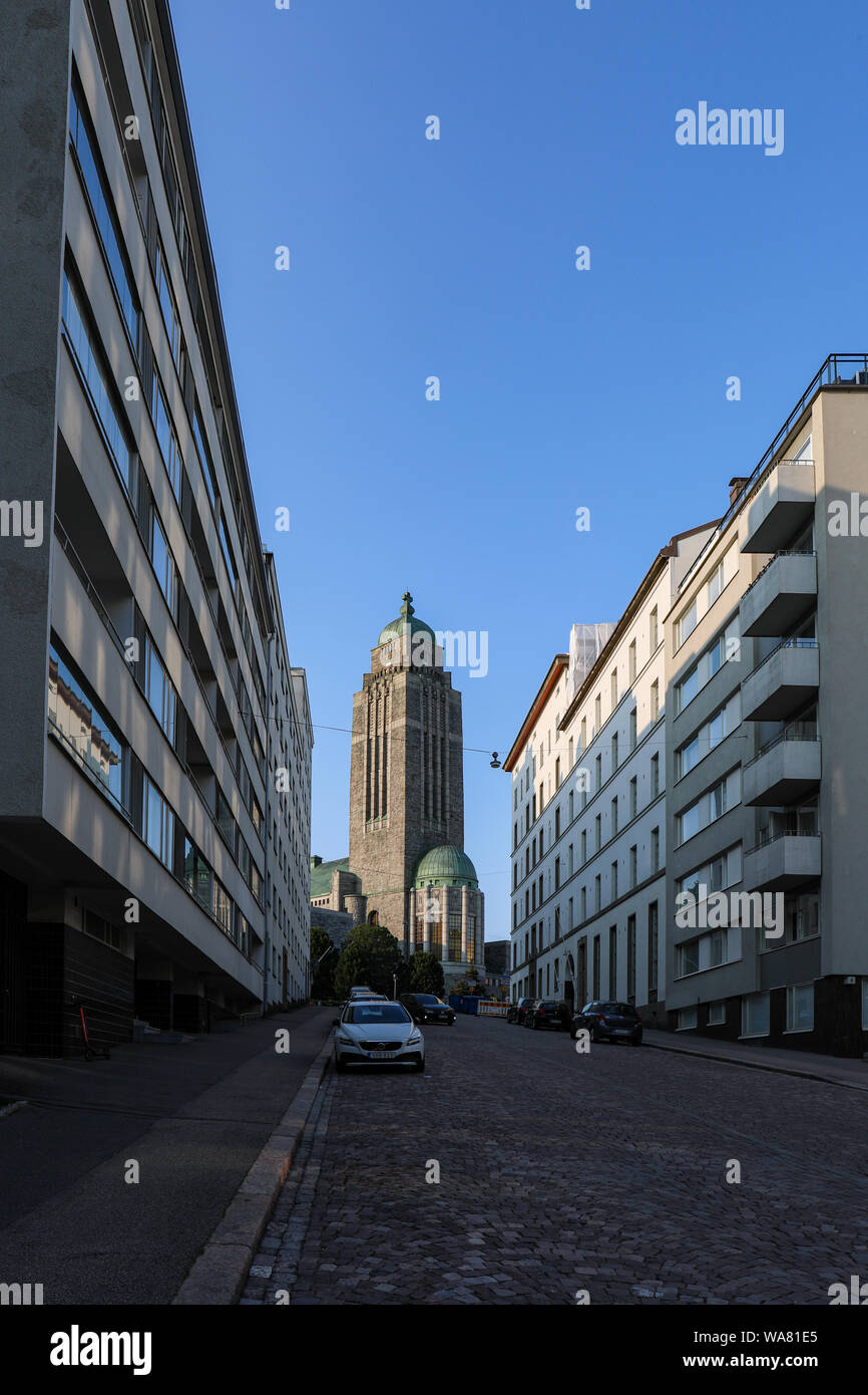 Kallio Église à la fin de l'Suonionkatu à Helsinki, Finlande Banque D'Images