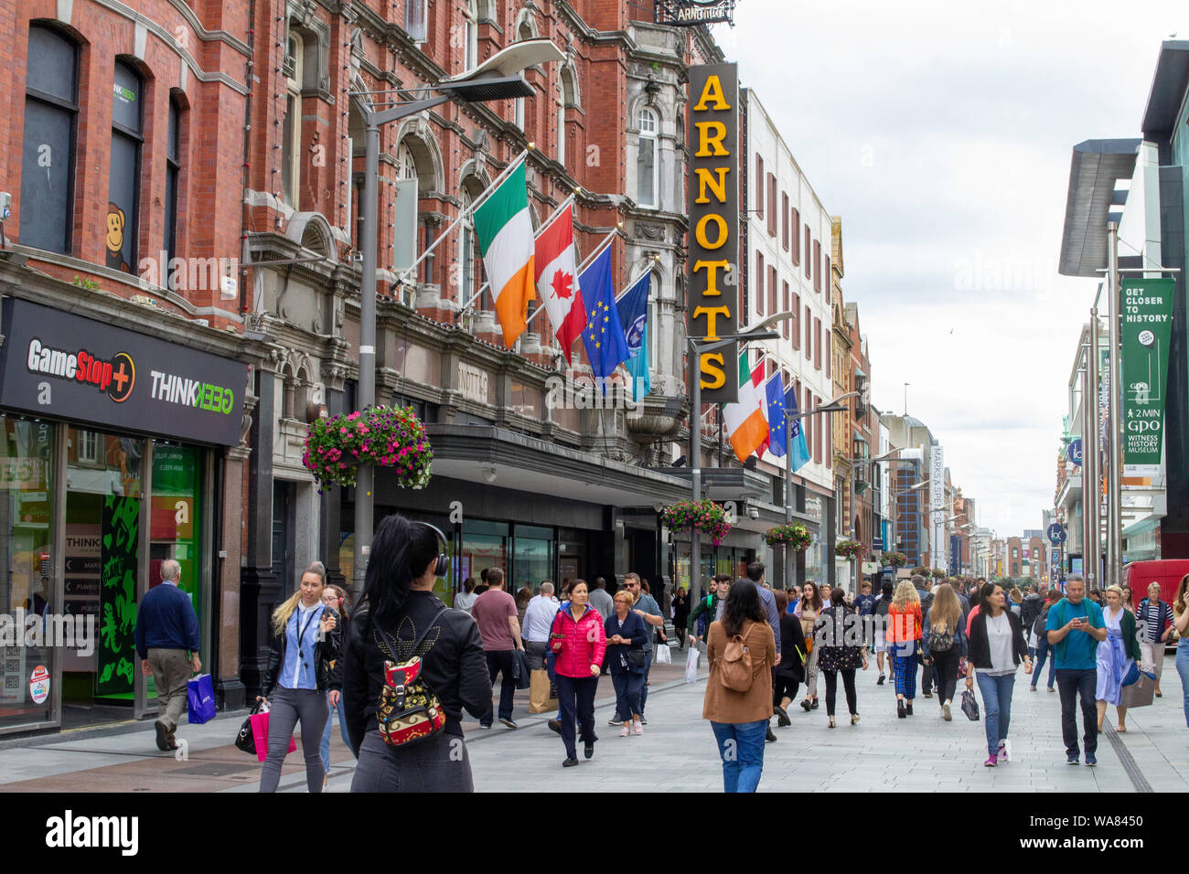 Henry Street à Dublin, Irlande l'une des rues commerçante la plus Banque D'Images