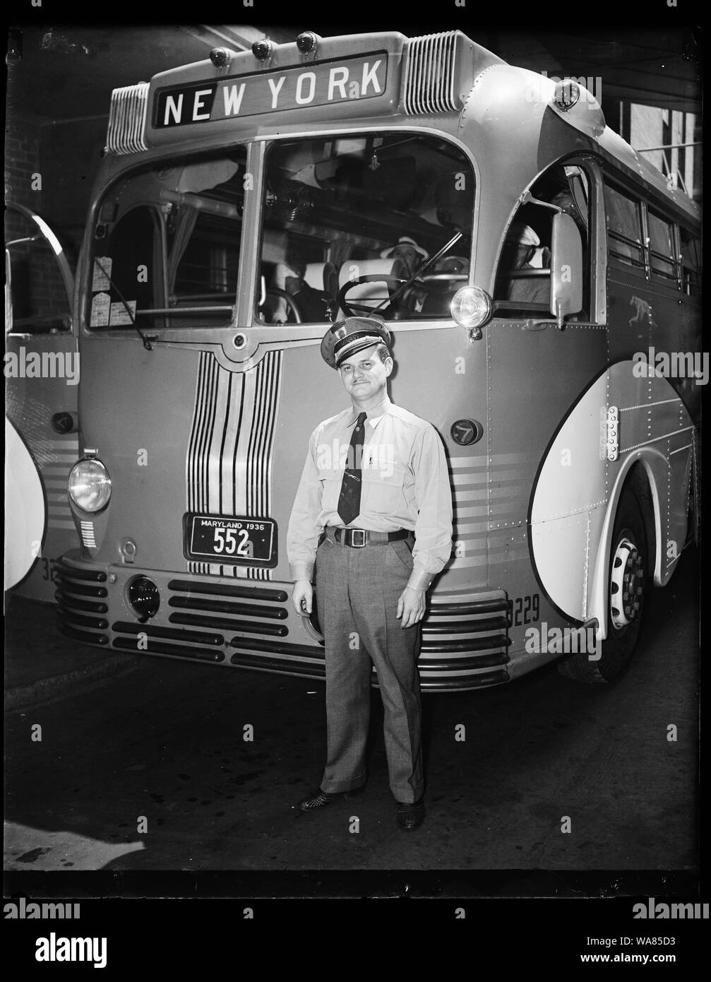 Transport bus driver Banque D'Images