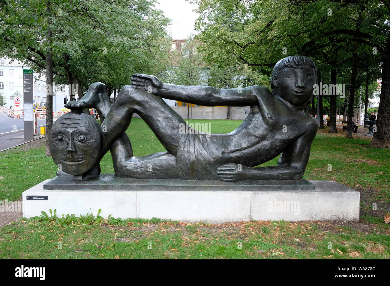 Une sculpture de l'artiste suisse Charles Otto Banninger, Bâle, Suisse Banque D'Images