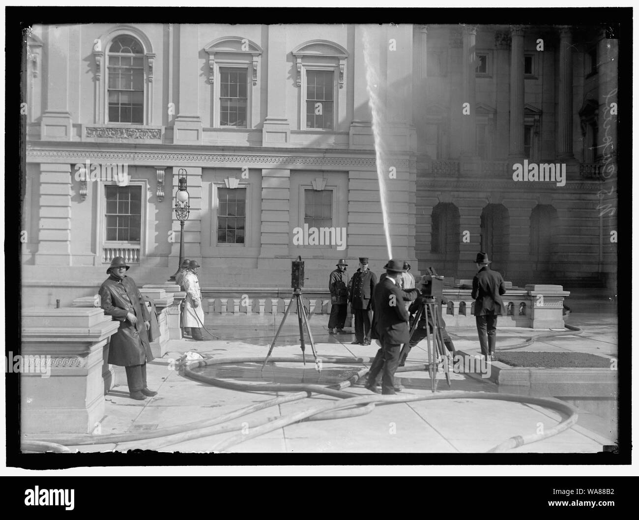 U.S. Capitol, l'EXTÉRIEUR DE NETTOYAGE Banque D'Images