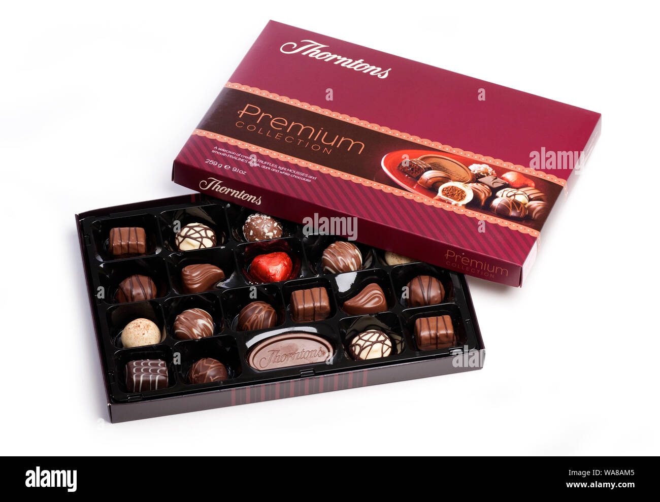 Boîte de chocolats Thorntons Banque D'Images