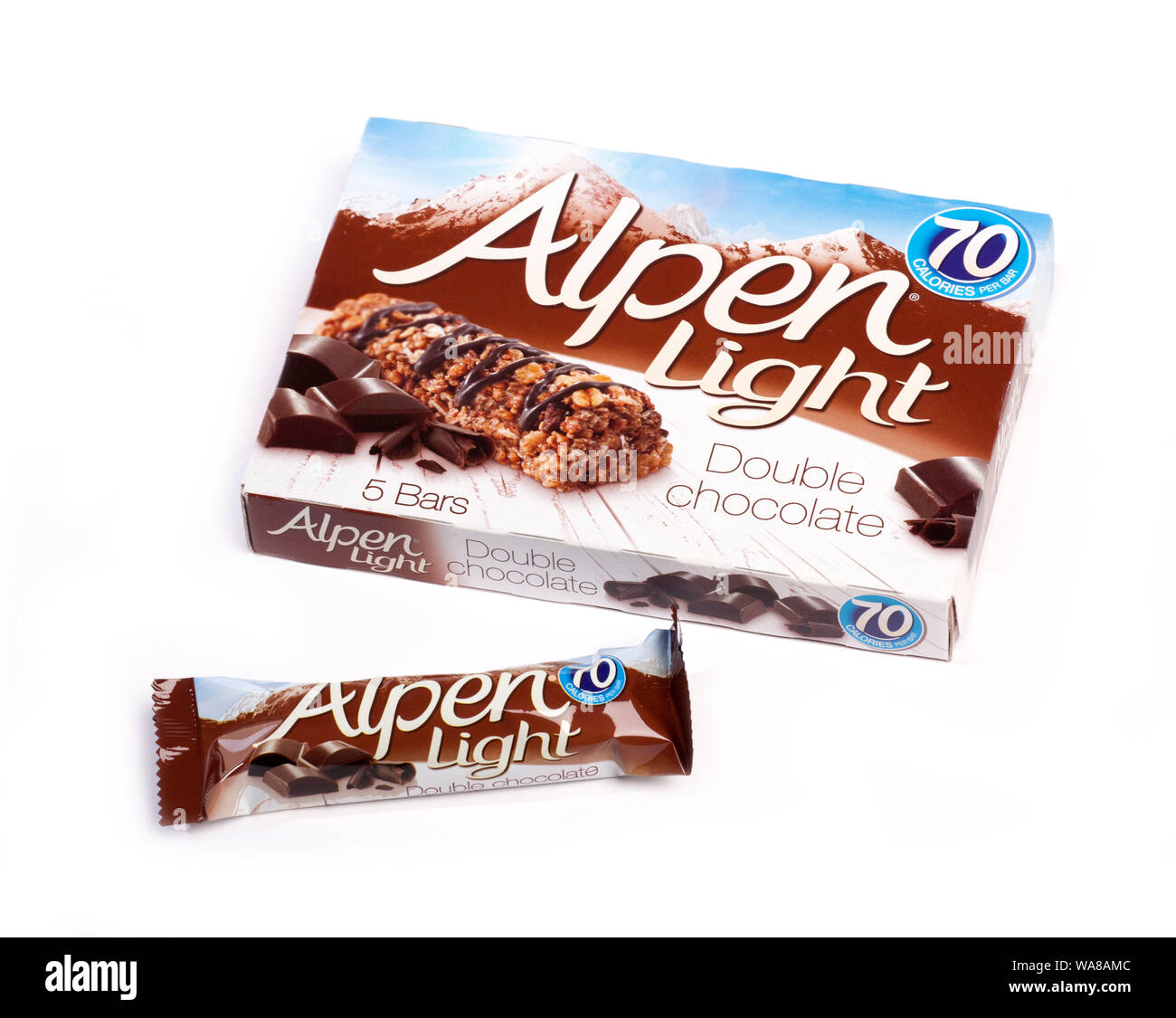 La barre de chocolat Alpen Banque D'Images