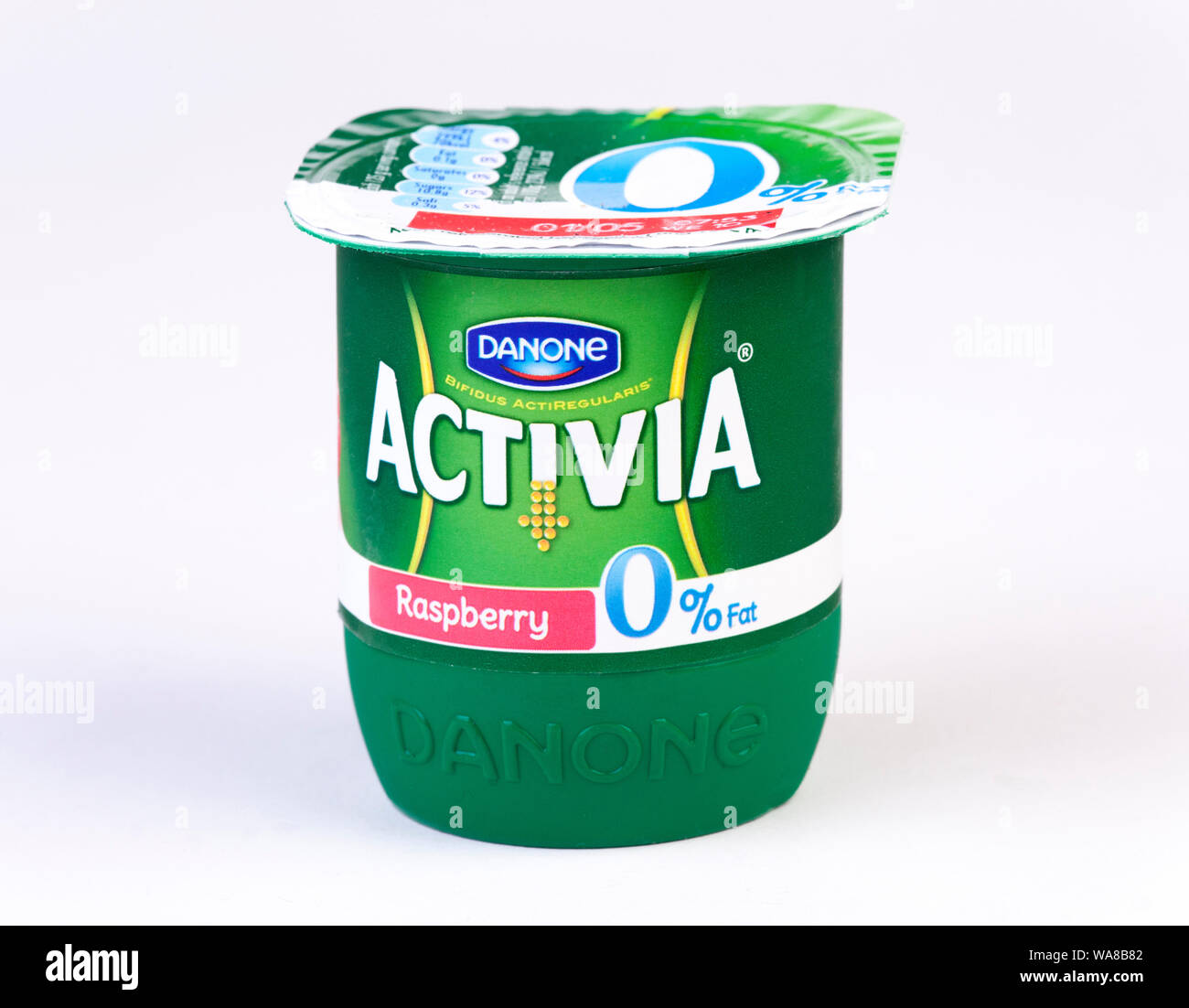 Le yogourt probiotique Activia avec 0 % de matière grasse Banque D'Images