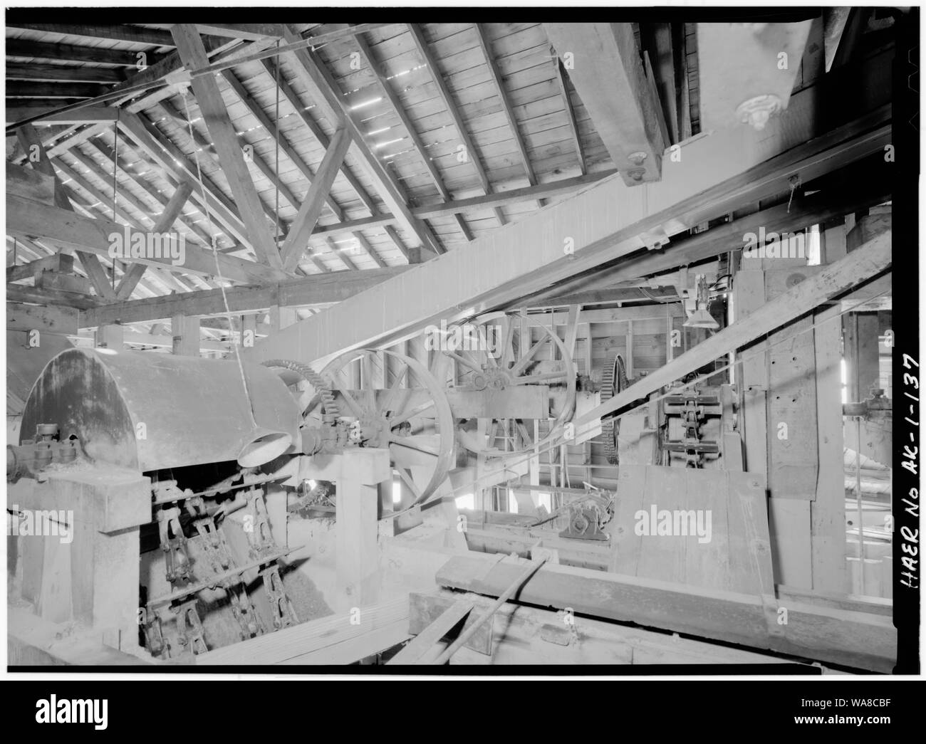 Système de convoyeur - La Kennecott Copper Corporation, sur la rivière de cuivre et le nord-ouest de Railroad, Kennicott, Recensement de Valdez-Cordova Zone, AK Banque D'Images