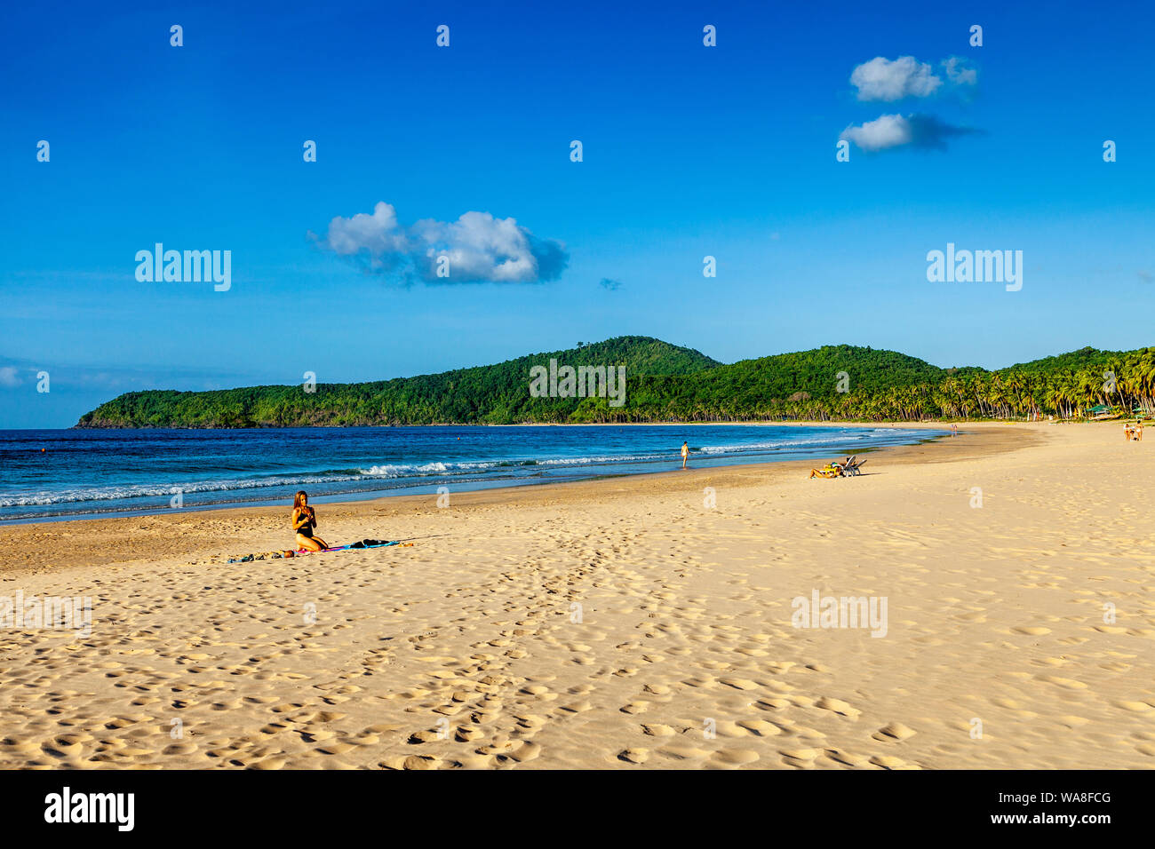 Nacpan Beach, El Nido, l'île de Palawan, Philippines Banque D'Images