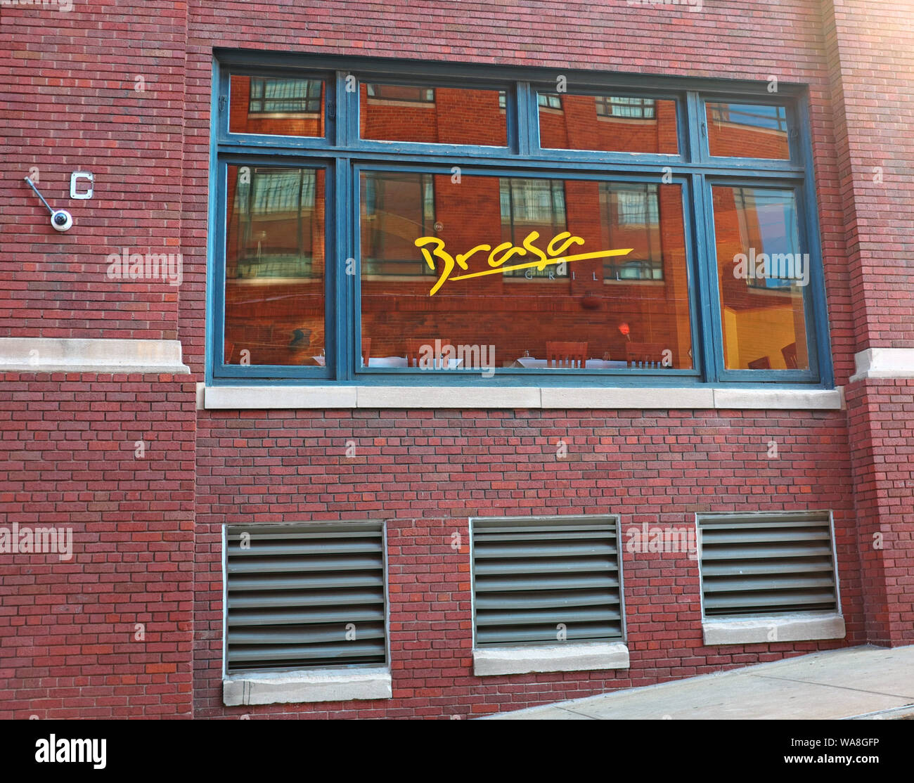 Brasa Grill Brazilian Steak restaurant au 1300 West Ninth dans le Warehouse District au centre-ville de Cleveland, Ohio, États-Unis. Ouvert en 2004, fermé en 2018 Banque D'Images