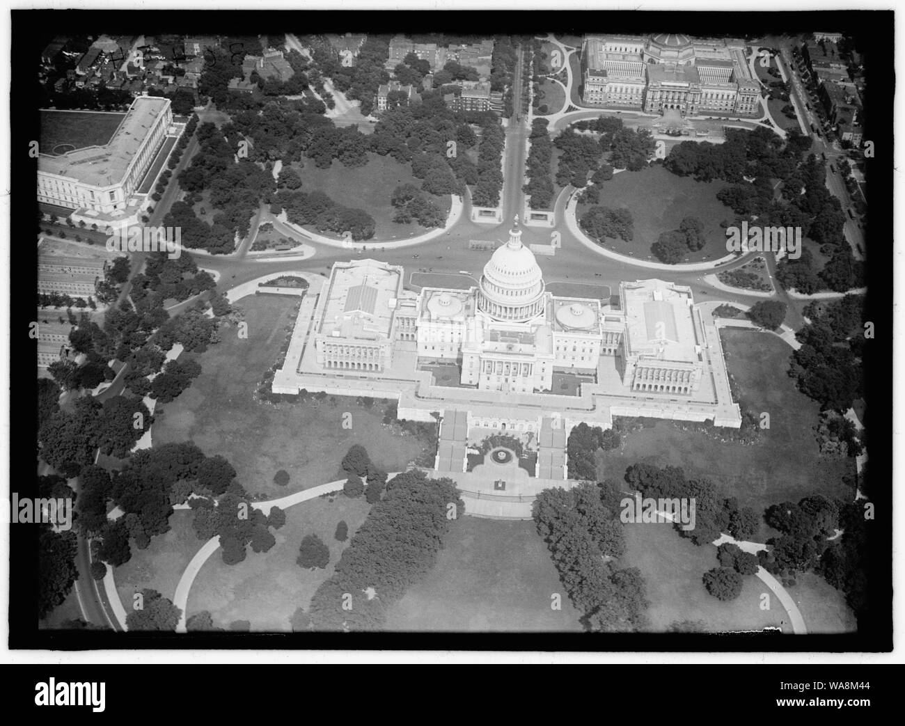 U.S. Capitol, VOIR À PARTIR DE L'AIR ; Anglais : CAPITOL, U.S. VUE DEPUIS L'AIR. Banque D'Images