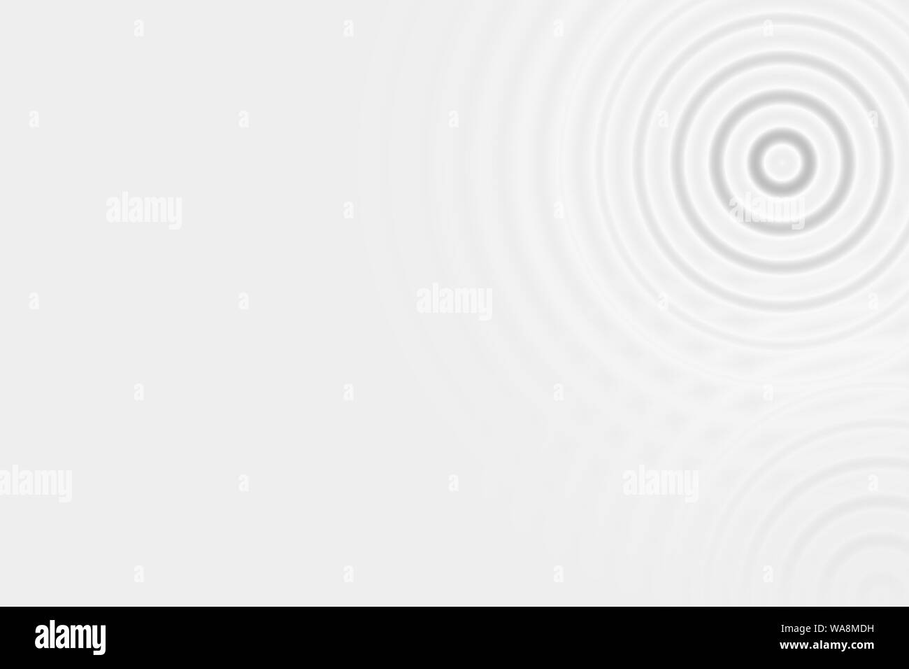 Les ondes sonores blanc oscillante avec anneau cercle, abstract background Banque D'Images