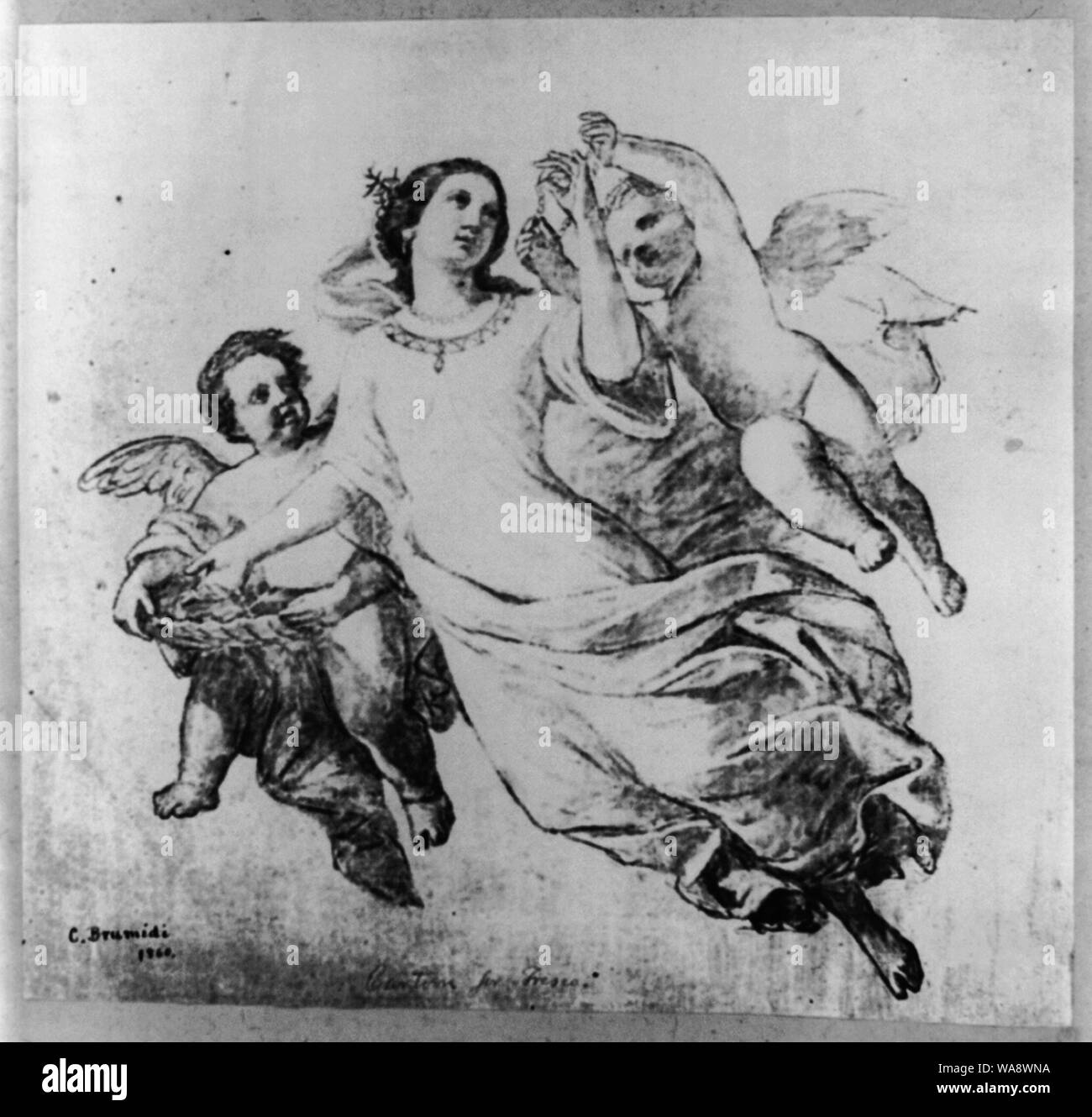 Caricature de fresco Banque D'Images