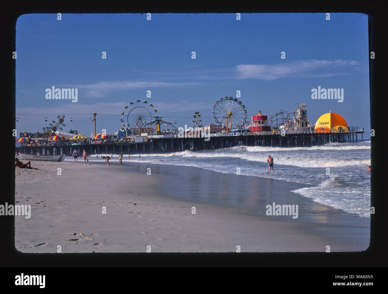Casino Pier à partir de la plage, Seaside Heights, New Jersey Banque D'Images