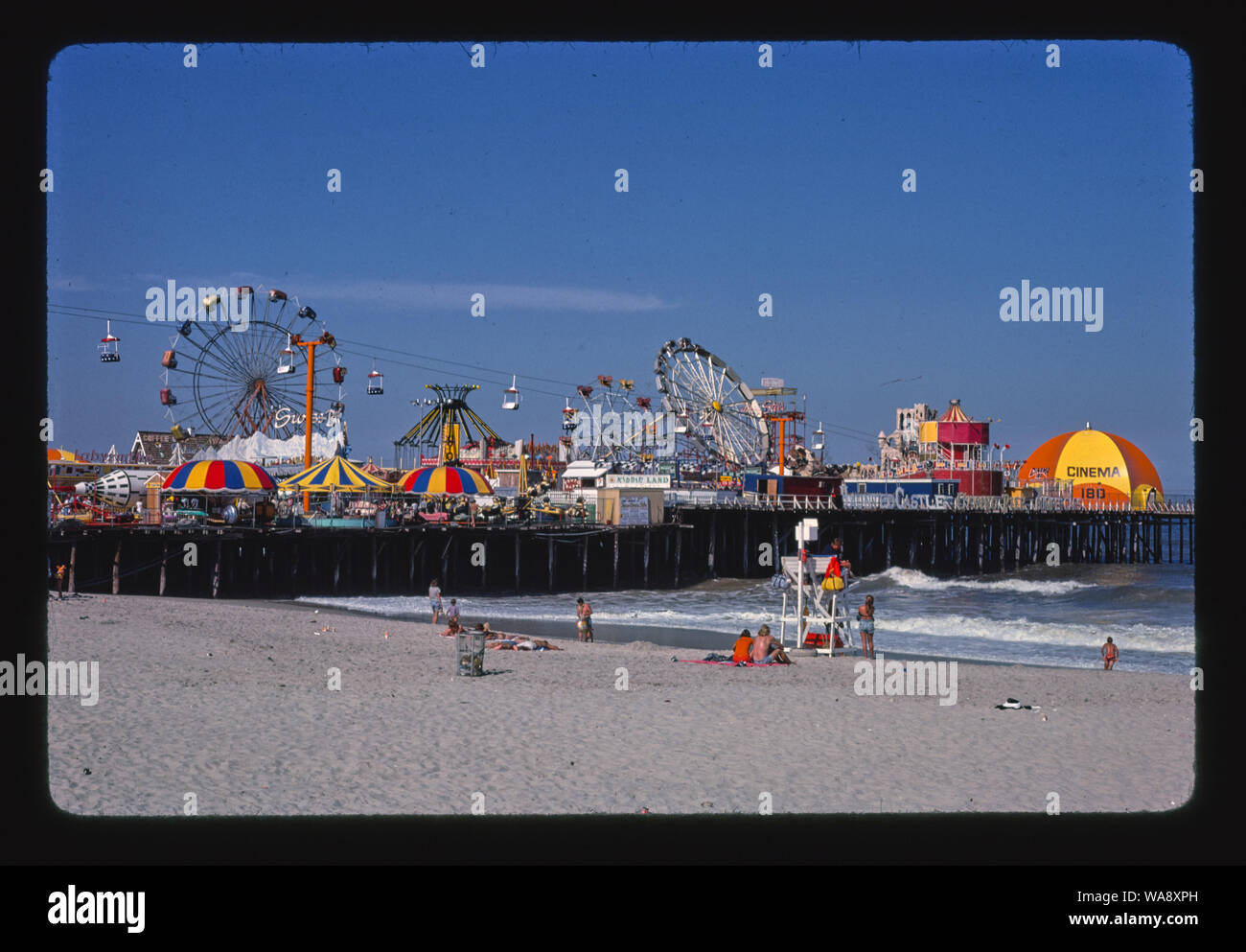 Casino Pier à partir de la plage, Seaside Heights, New Jersey Banque D'Images