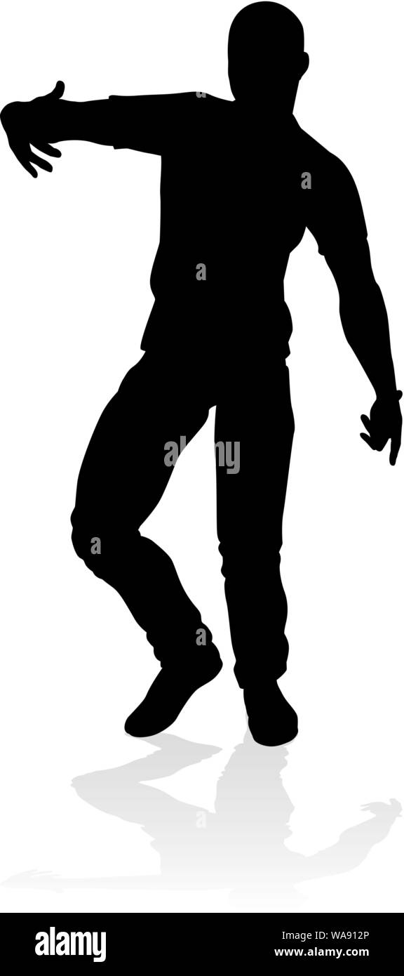 Street Dance Dancer Silhouette Illustration de Vecteur