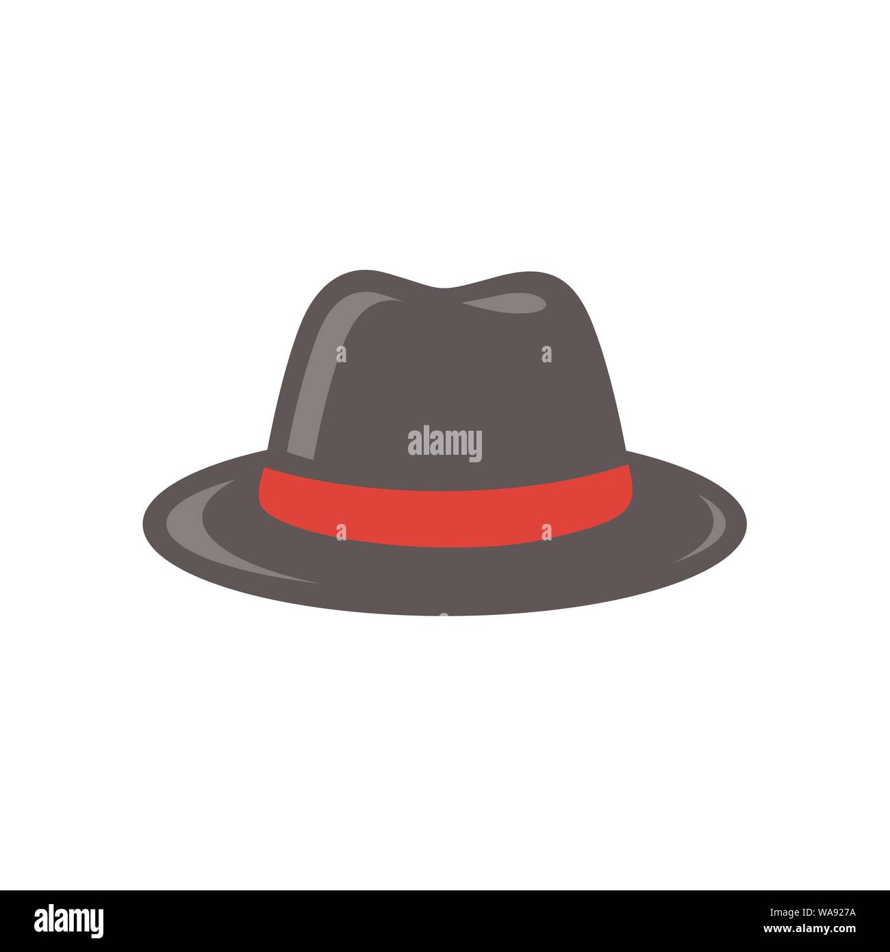 Black Fedora Hat - Vector Illustration Illustration de Vecteur