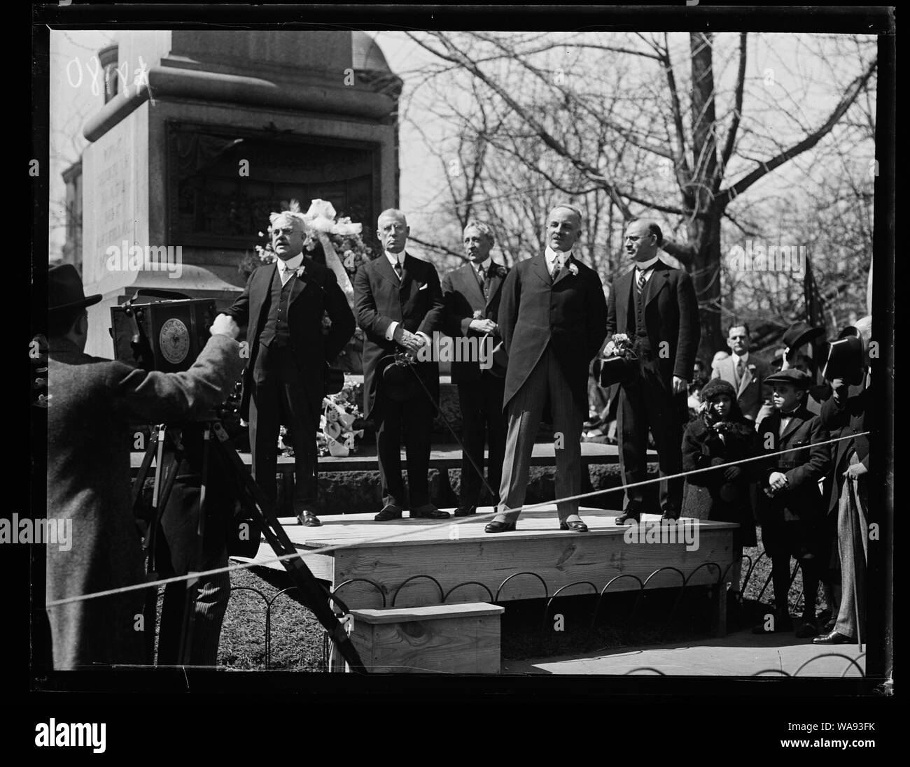 Cérémonie à la statue de Daniel Webster [Washington] Banque D'Images