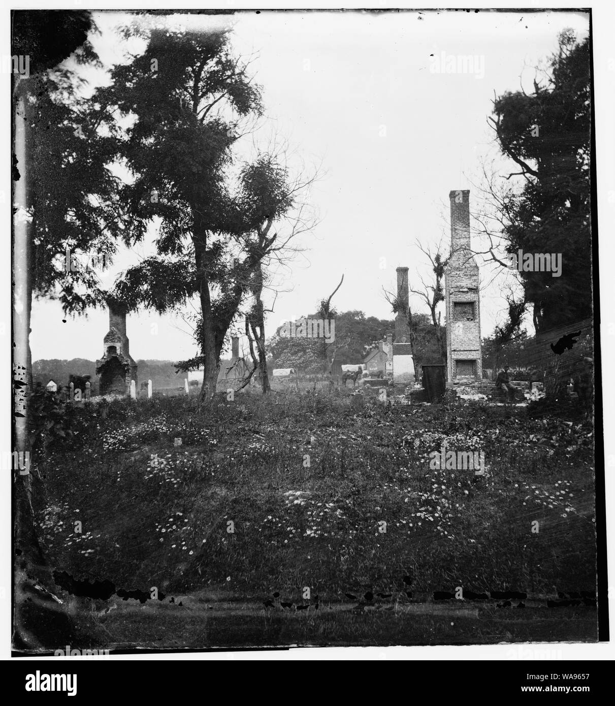 Charles City Court House, Va. ruines de maisons Résumé : certaines photographies de la guerre civile, 1861-1865 Banque D'Images