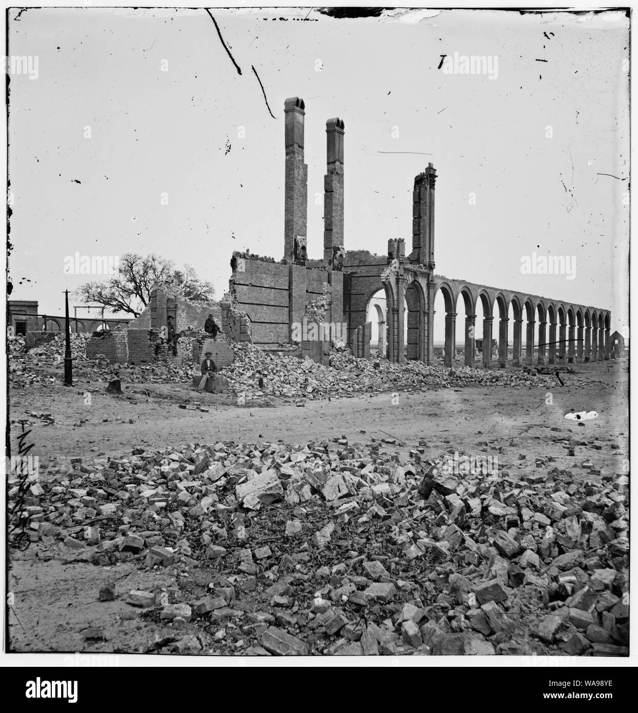 Charleston, Caroline du Sud. Ruines de la North Eastern Railroad depot Banque D'Images