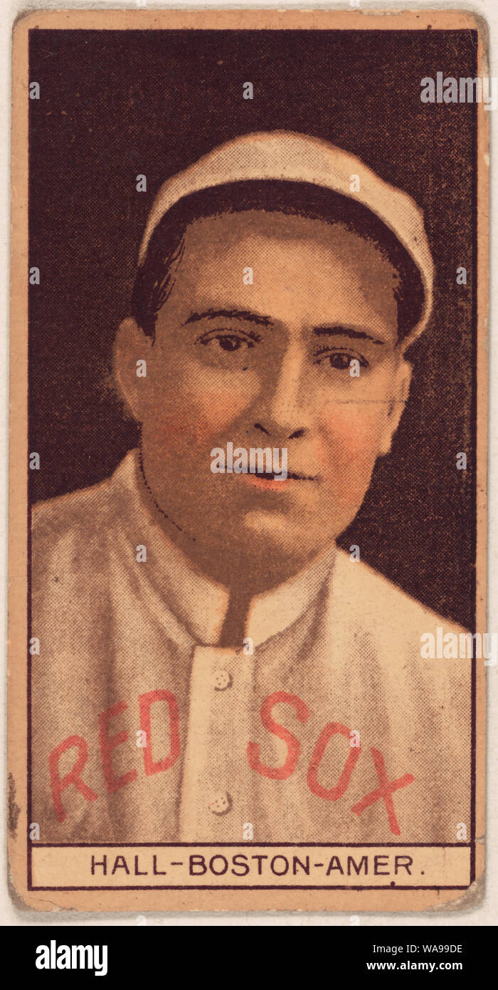 Charlie Hall, Boston Red Sox, portrait carte de base-ball Banque D'Images
