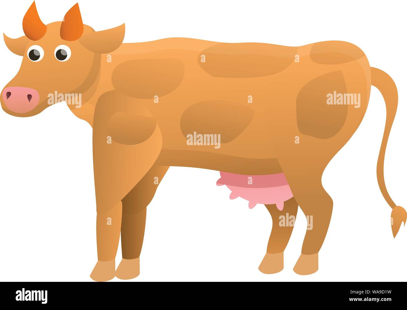 Animaux vache icône. Caricature de l'icône vecteur animal vache pour la conception web isolé sur fond blanc Illustration de Vecteur