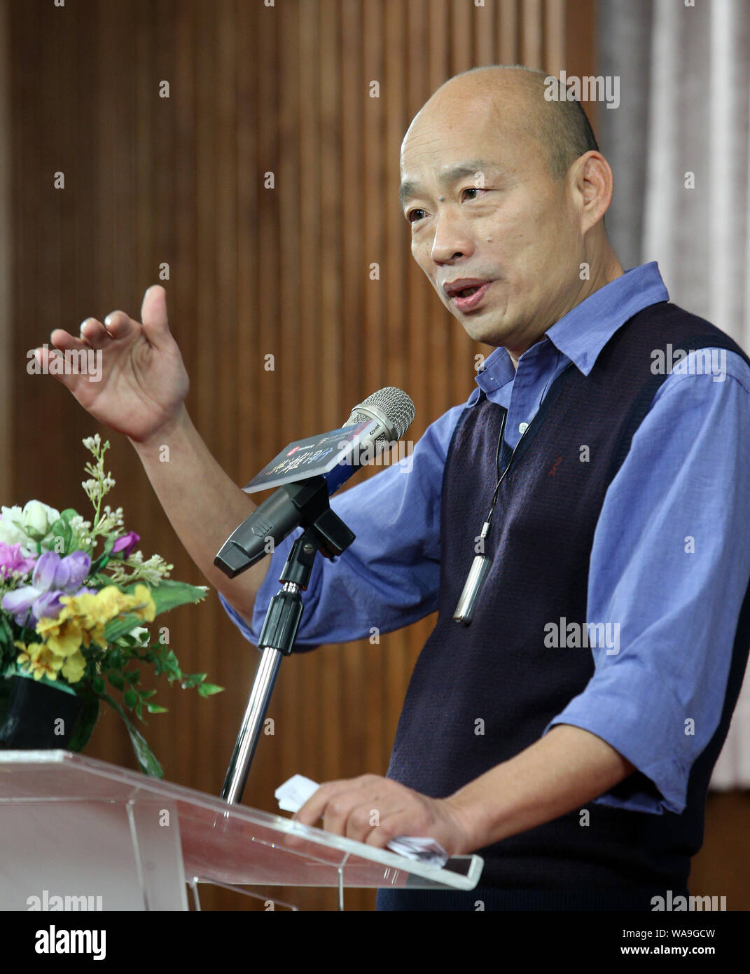 **À TAÏWAN Kaohsiung**maire Han Kuo-yu parle au cours d'une réunion à Kaohsiung, Taïwan, 25 janvier 2019. Les Chinois Kuomintang (KMT) partie Dimanche (28 Banque D'Images
