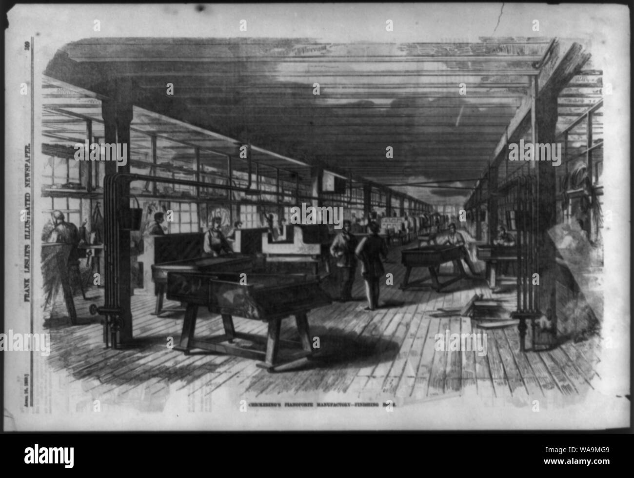 La Manufacture Chickering Piano - finition prix Banque D'Images