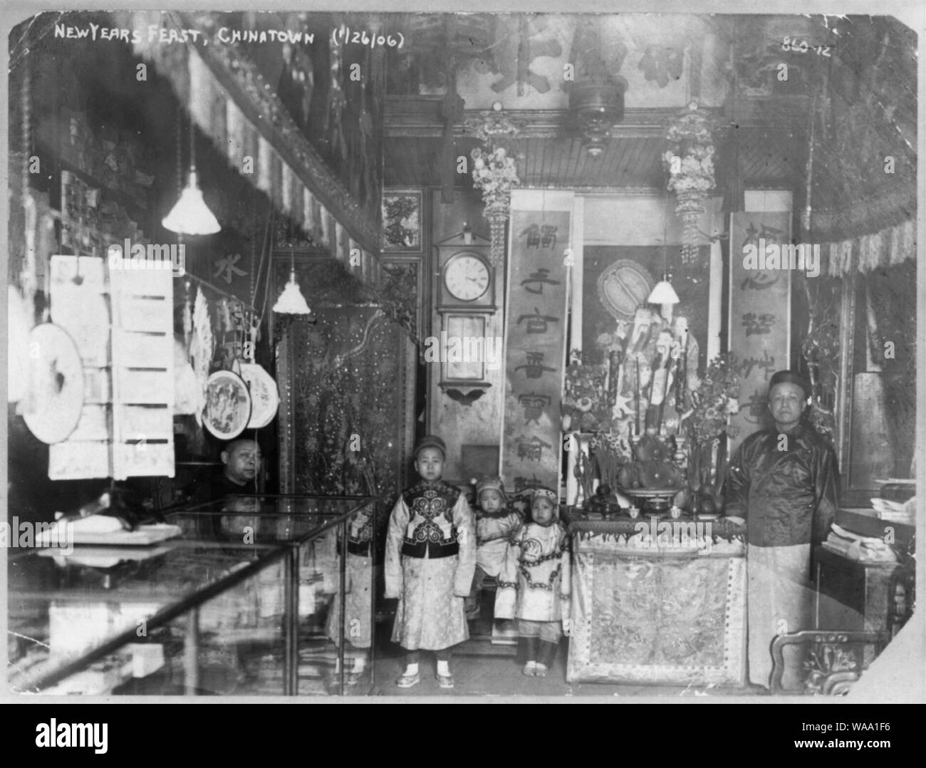 Chinatown, New York - Nouvelle ans fête, le 26 janvier, 1906 Banque D'Images